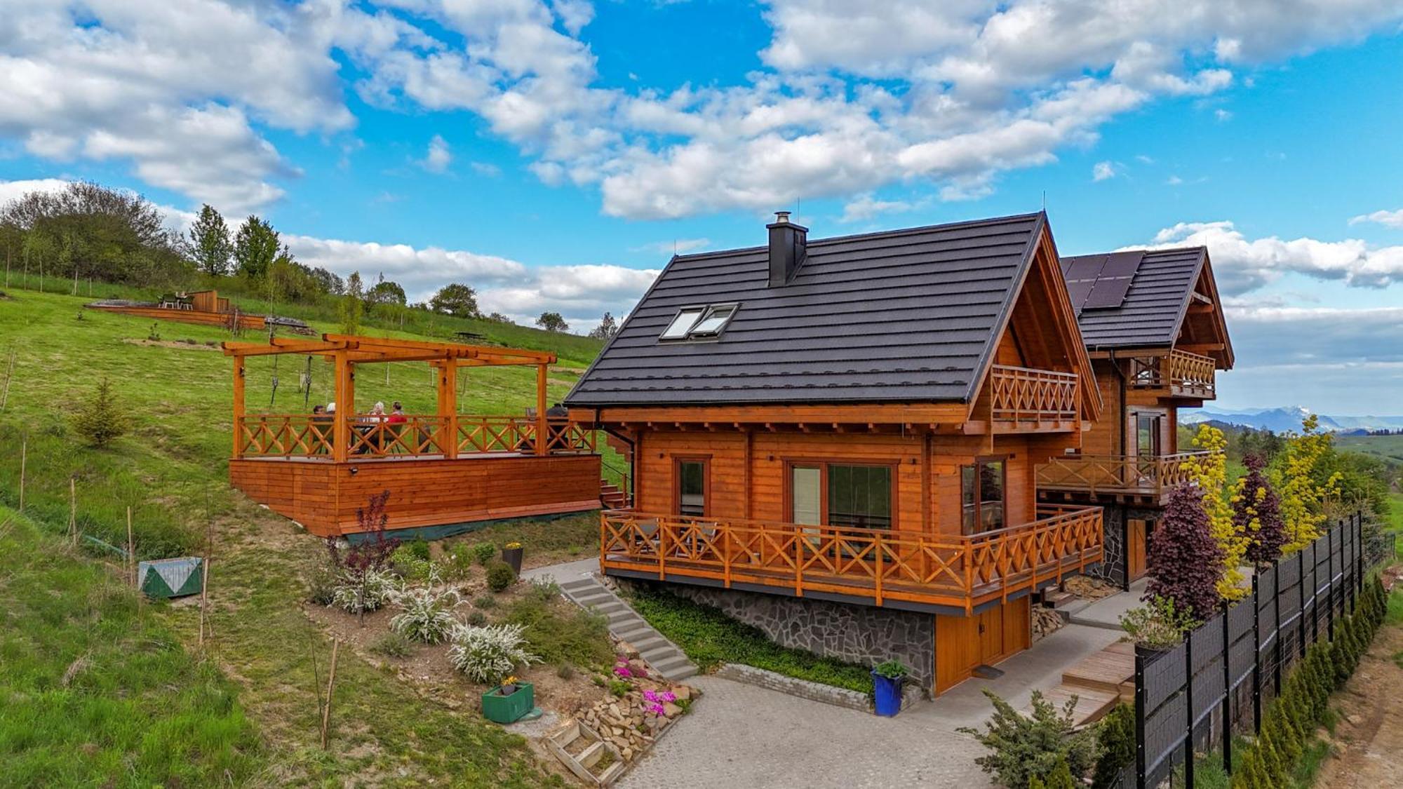 Houten Vakantiewoning "Reisnaarpolen" Royaal Ontbijt, Sauna En Hottub Czarna Góra Eksteriør bilde